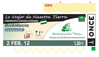 Imagen del cupón del jueves 2 de febrero dedicado a Andalucía Tech bajo el lema 'Lo mejor de nuestra tierra'