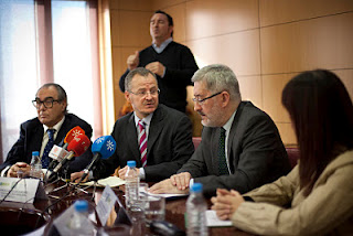 Ávila, Navarro, Porras y Cárceles durante la presentación