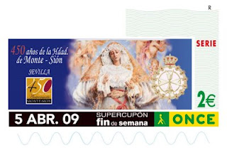 Supercupón de Fin de Semana del domingo de ramos, 5 de abril, dedicado al 450 aniversario de la Hermandad de Monte-Sión, de Sevilla