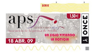 Cupón del sábado 18 de abril, dedicado al centenario de la Asociación de la Prensa de Sevilla
