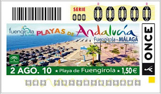 Cupón del 2 de agosto dedicado a la playa de Fuengirola
