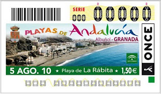 Cupón del 5 de agosto dedicado a la playa de la Rábita en Granada