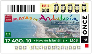 Cupón del 17 de agosto dedicado a la playa de Islantilla