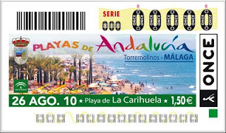 Cupón del 26 de agosto dedicado a la playa de la Carihuela