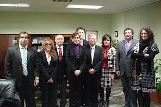Foto de familia de la permanente del Consejo con el director de la ONCE en Algeciras