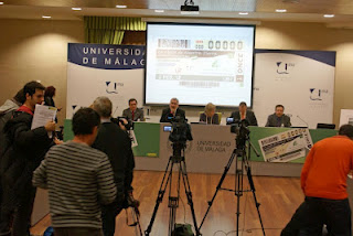 Imagen del acto de presentación del cupón dedicado a Andalucía TECH