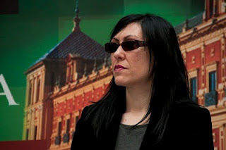 Primer plano de Mónica Madrid, representante de la ONCE