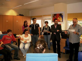 El presidente de la ONCE visita uno de los talleres de trabajo que se desarrollaron durante las jornadas