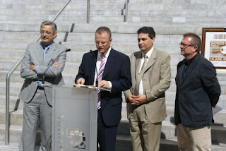 Un momento de la intervención del delegado territorial de la ONCE en Andalucía