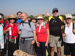 Afiliados durante una parada en el Camino
