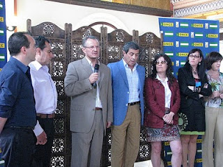 Un momento de la intervención del delegado territorial en el acto de Carmona