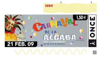 Cupón del sábado 21 de febrero dedicado al Carnaval de La Algaba (Sevilla)