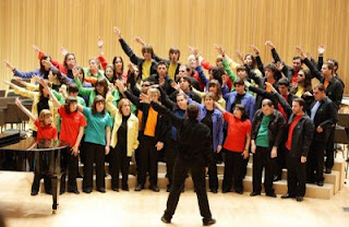 Imagen de la Coral Allegro en una de sus actuaciones