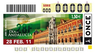 Imagen del cupón del 28 de febrero dedicado al Día de Andalucía
