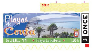 Cupón del día 5 de julio dedicado a la playa La Ribera en Ceuta