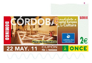 Imagen del cupón del domingo 22 de mayo, dedicado a Córdoba con motivo de su candidatura a Capital Europea de la Cultura