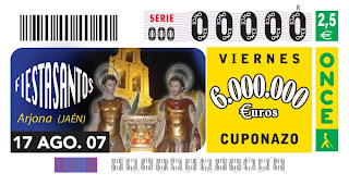 El Cuponazo del 17 de agosto se dedica a la fiesta de los Santos de Arjona (Jaén)