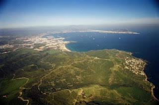 Vista general de la bahía de Algeciras desde el Peñón