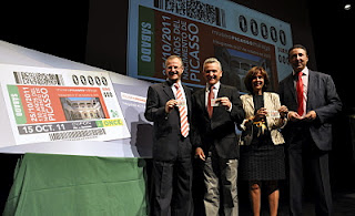 Cárceles, Plata, Martel y Martínez posan con un cupón en las manos