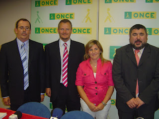 La alcaldesa de Sanlúcar junto al delegado territorial, al presidente del Consejo y el nuevo director de la Agencia