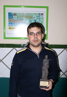 Eduardo Desanjosé, Premio Huelva Joven de Deporte 2011 por su labor en el campo del ajedrez