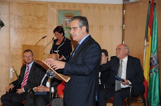 Un momento de la intervención de Celestino Corbacho