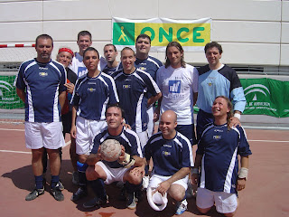 Imagen del equipo malagueño en el último Campeonato de España de Fútbol Sala para Ciegos
