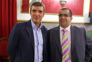 Eloy Ponce con el alcalde en funciones de Morón