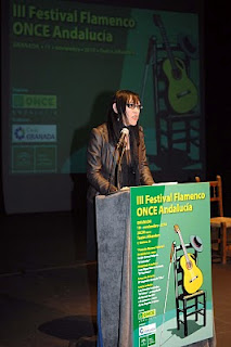 La Presidenta del Consejo, Mónica Madrid, inaugurando el Festival Flamenco de la ONCE