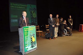 Palabras del Delegado Territorial de la ONCE en Andalucía antes de comenzar el espectáculo flamenco