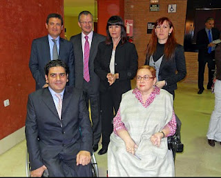 El delegado territorial y la presidenta del Consejo Territorial con la consejera para la Igualdad y Bienestar Social de la Junta