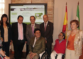 El director de la ONCE en Jaén, el consejero para la discapacidad de Andalucía y la consejera de Igualdad y Bienestar Social