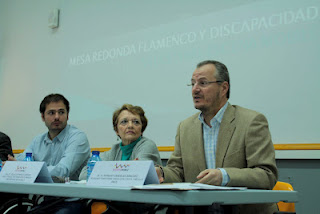 El delegado territorial de la ONCE en Andalucía, Ceuta y Melilla, Patricio Cárceles durante su intervención