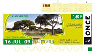 Cupón del jueves 16 de julio, dedicado a las Vías Verdes gaditanas de Costa Ballena