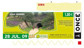 28 de julio, cupón dedicado a las Vías Verdes de la Sierra Norte de Sevilla