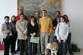 Foto de familia del grupo de profesionales de la ONCE que dirigieron los talleres