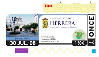 Cupón del 30 de julio, dedicado al municipio sevillano de Herrera