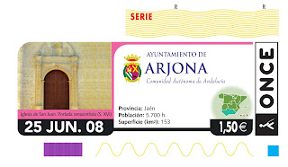 Cupón del 25 de junio dedicado a Arjona (Jaén)
