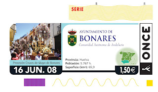 Cupón del 16 de junio dedicado a Bonares (Huelva)