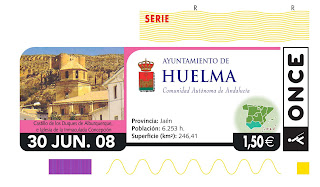 Cupón del 30 de junio dedicado a Huelma (Jaén)