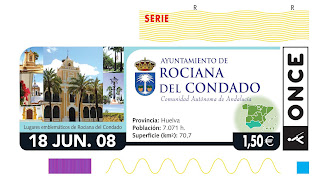 Cupón del 18 de junio dedicado a Rociana del Condado (Huelva)