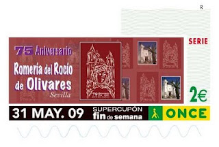 Supercupón del domingo 31 de mayo dedicado al 75 aniversario de la Romería del Rocío de Olivares (Sevilla)