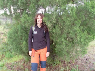 Mónica Claros en una imagen de archivo en una de sus marchas de montaña