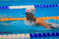 La nadadora sevillana Marta Gómez durante una de sus competiciones