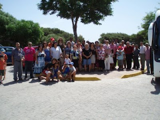 Foto de familia de los participantes melillenses en el Día de la ONCE