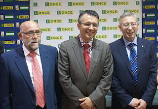 El nuevo director de La Línea con el alcalde de la ciudad y el director de la ONCE en Algeciras