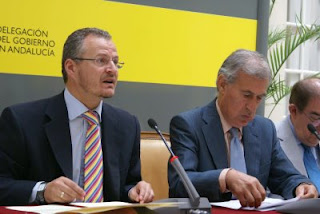 Comparecencia del delegado de la ONCE en Andalucía ante los medios de comunicación en la sede de la Delegación del Gobierno de Andalucía