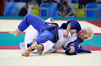 La judoca Carmen Herrera en plena competición