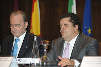 Luis Crespo junto al alcalde de Málaga, Francisco de la Torre