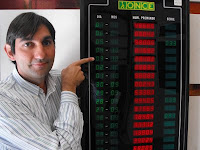 Miguel Ángel Camacho muestra con el dedo el número de su Cuponazo